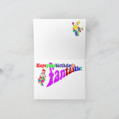 レトロハッピーバースデーカード1970のスタイルヴィンテージ シーズンカード (内部)