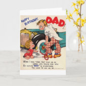 レトロハッピーバースデーパパ誕生日カード カード (黄色い花)