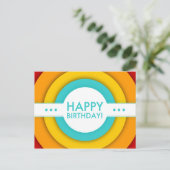 レトロハッピーバースデー ポストカード (スタンド正面)