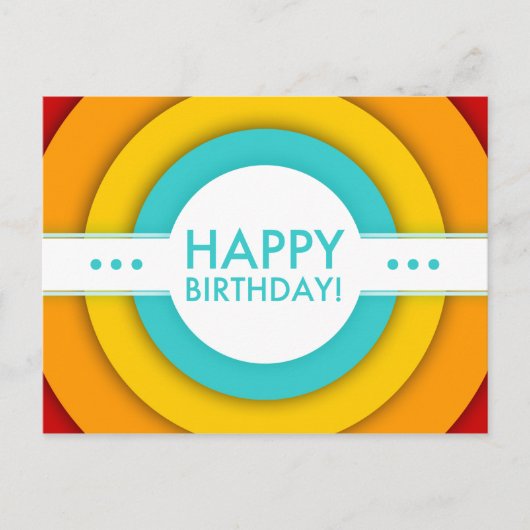 レトロハッピーバースデー ポストカード (正面)