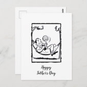 レトロハッピーファーザーズデイ ポストカード (正面/裏面)