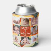 レトロハッピーファースト・ファースト・ファースト・デー8フォトコラージュ 缶クーラー (缶正面)