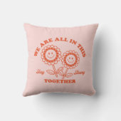 レトロハッピーフラワーグラフィック クッション (裏面)