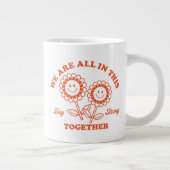 レトロハッピーフラワーグラフィック ジャンボコーヒーマグカップ (右)