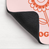 レトロハッピーフラワーグラフィック マウスパッド (コーナー)