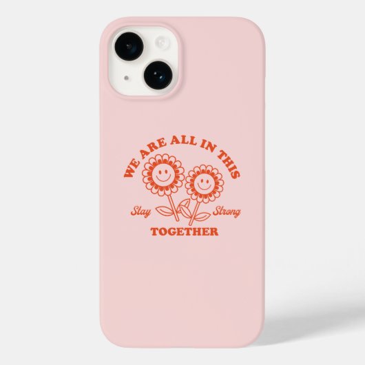 レトロハッピーフラワーグラフィック Case-Mate iPhoneケース (裏面)