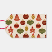 レトロハッピーホリデイズタイポグラフィクリスマス ギフトタグ (裏面横)