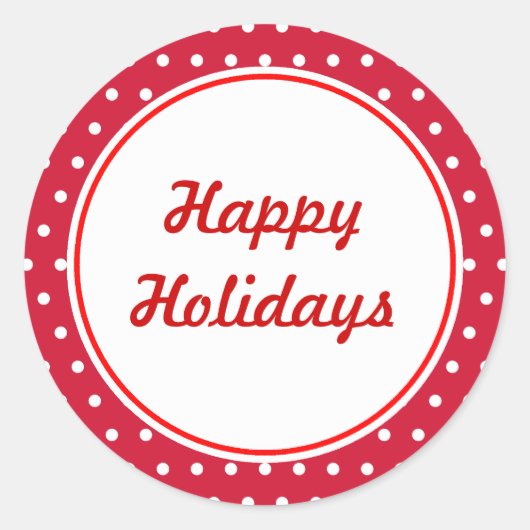 レトロハッピーホリデーズシール ラウンドシール (正面)