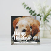 レトロハッピーホリデーズスクエアファミリーフォト シーズンカード (スタンド正面)