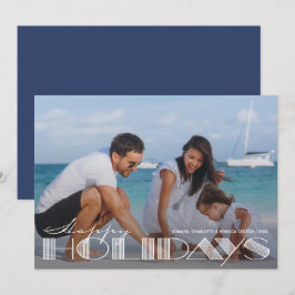 レトロハッピーホリデーズタイポグラフィクリスマス シーズンカード