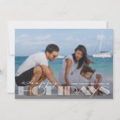 レトロハッピーホリデーズタイポグラフィクリスマス シーズンカード (正面)