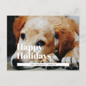 レトロハッピーホリデーズファミリーフォト ポストカード (正面)