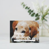 レトロハッピーホリデーズファミリーフォト ポストカード (スタンド正面)