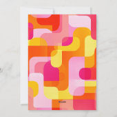 レトロハッピーホリデーピンクレインボーフレーム3枚写真 シーズンカード (裏面)