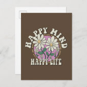 レトロハッピーマインドハッピーライフ ポストカード (正面/裏面)