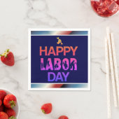 レトロハッピーラバーデイインレトロブルー スタンダードカクテルナプキン (インサイチュ)