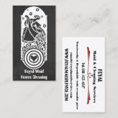 レトロハッピーレディーメイドチョークボード清掃サービス 名刺 (正面/裏面)