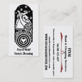 レトロハッピーレディーメイドB&Wクリーニングサービス 名刺 (正面/裏面)