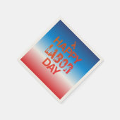 レトロハッピー労働の日にレトロ赤 スタンダードカクテルナプキン (角)