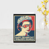 レトロハッピー反逆7月4日ブリティッシュ・コロニ カード (黄色い花)