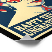 レトロハッピー反逆7月4日ブリティッシュ・コロニ ポスター (角)