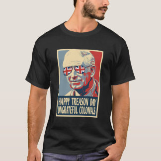 レトロハッピー反逆7月4日ブリティッシュ・コロニ Tシャツ