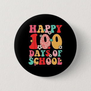 レトロハッピー100th学校の日先生キッドハッピー 缶バッジ