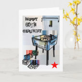レトロハッピー60th誕生日カード カード (黄色い花)