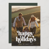 レトロハッピー ホリデーズ クリスマス ファミリー フォト (正面/裏面)