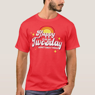 レトロハッピーTwosday期待素晴らし事項 Tシャツ