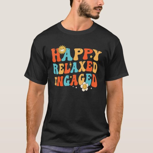 レトロハッリラックス婚約したピー Tシャツ (正面)