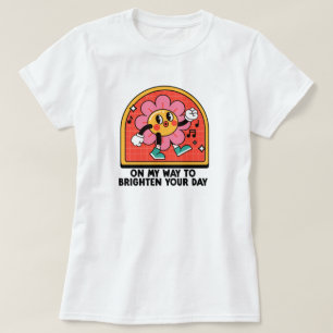 レトロハッ前向きデイジーTシャツ Tシャツ