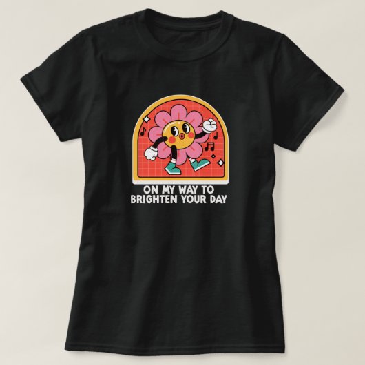レトロハッ前向きデイジーTシャツ Tシャツ (デザイン正面)