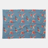 レトロハミングバード型 キッチンタオル (横)