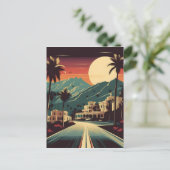 レトロハリウッドイラストレーション ポストカード (スタンド正面)