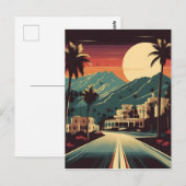 レトロハリウッドイラストレーション ポストカード (正面/裏面)