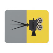 レトロハリウッドカメラカラーブロック マグネット (横)