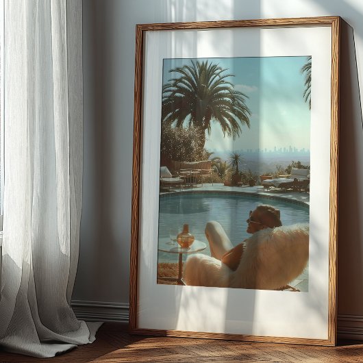 レトロハリウッドグラマー：プールサイドとビュー ポスター