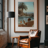 レトロハリウッドグラマー：プールサイドとビュー ポスター