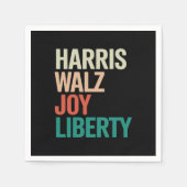レトロハリスワルツ2024ハリスワルツジョイリバティ スタンダードカクテルナプキン (正面)