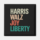 レトロハリスワルツ2024ハリスワルツジョイリバティ マグネット (正面)