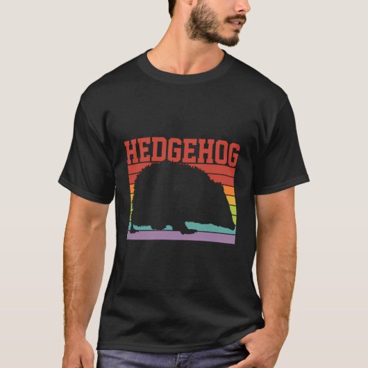 レトロハリネズミ Tシャツ (正面)
