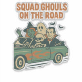 レトロハロウィンの仲間たちドライブ シール (正面)