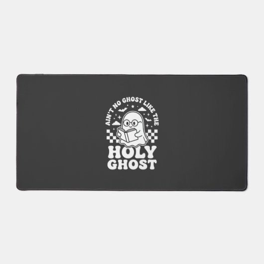 レトロハロウィンの幽霊デザイン_1 デスクマット (正面)
