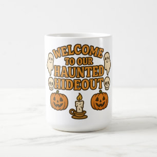 レトロハロウィンの楽しさ溢れるお化け小屋へようこそ モーフィングマグカップ