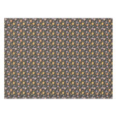 レトロハロウィンカボチャと花のパターン テーブルクロス (正面(横))