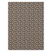 レトロハロウィンカボチャと花のパターン テーブルクロス (正面)