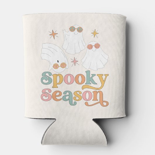 レトロハロウィンカワイイ幽霊不気味シーズン 缶クーラー (裏面)