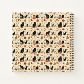 レトロハロウィンキャッツ&魔法 ノートブック (裏面)