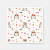 レトロハロウィンキュートキッズフローラ幽霊 スタンダードカクテルナプキン (正面)